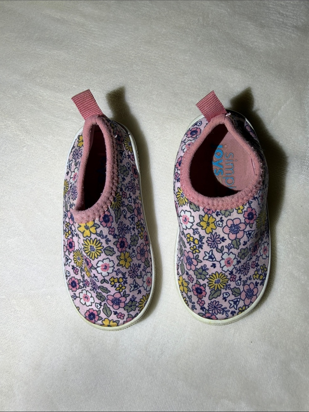 Pink Floral Slip-On Shoes